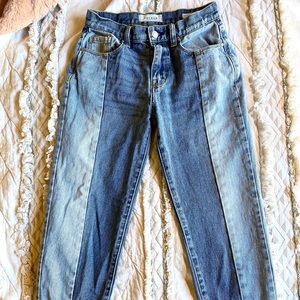 Pacsun cropped multicolored jeans.